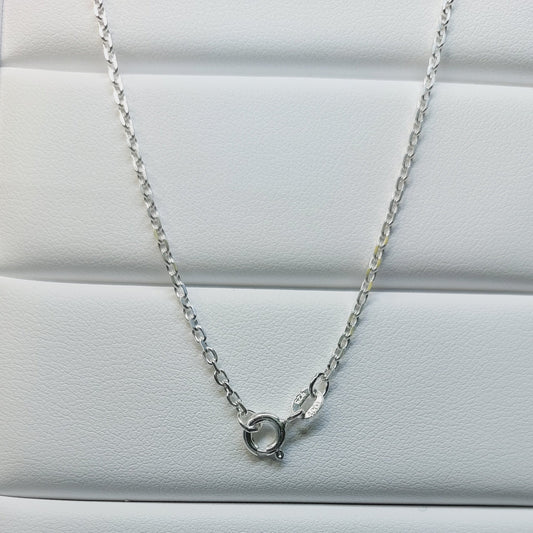 Sterling Silver 1.85mm Diamond Cut Trace Chain 18" F50