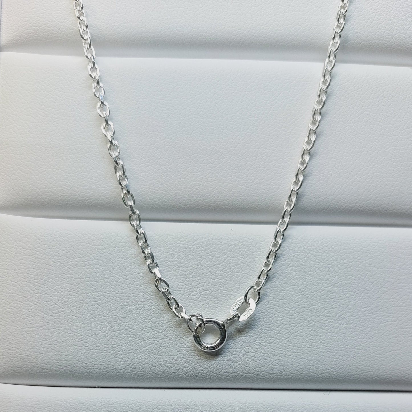 Sterling Silver 2.2mm Diamond Cut Trace Chain 18" FP60