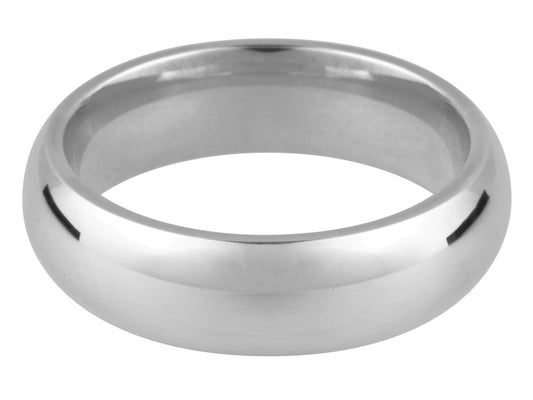 Silver Court Wedding Ring 4.0mm Heavy