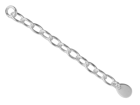 Sterling Silver 3.0mm Extender Trace Chain 2.0"