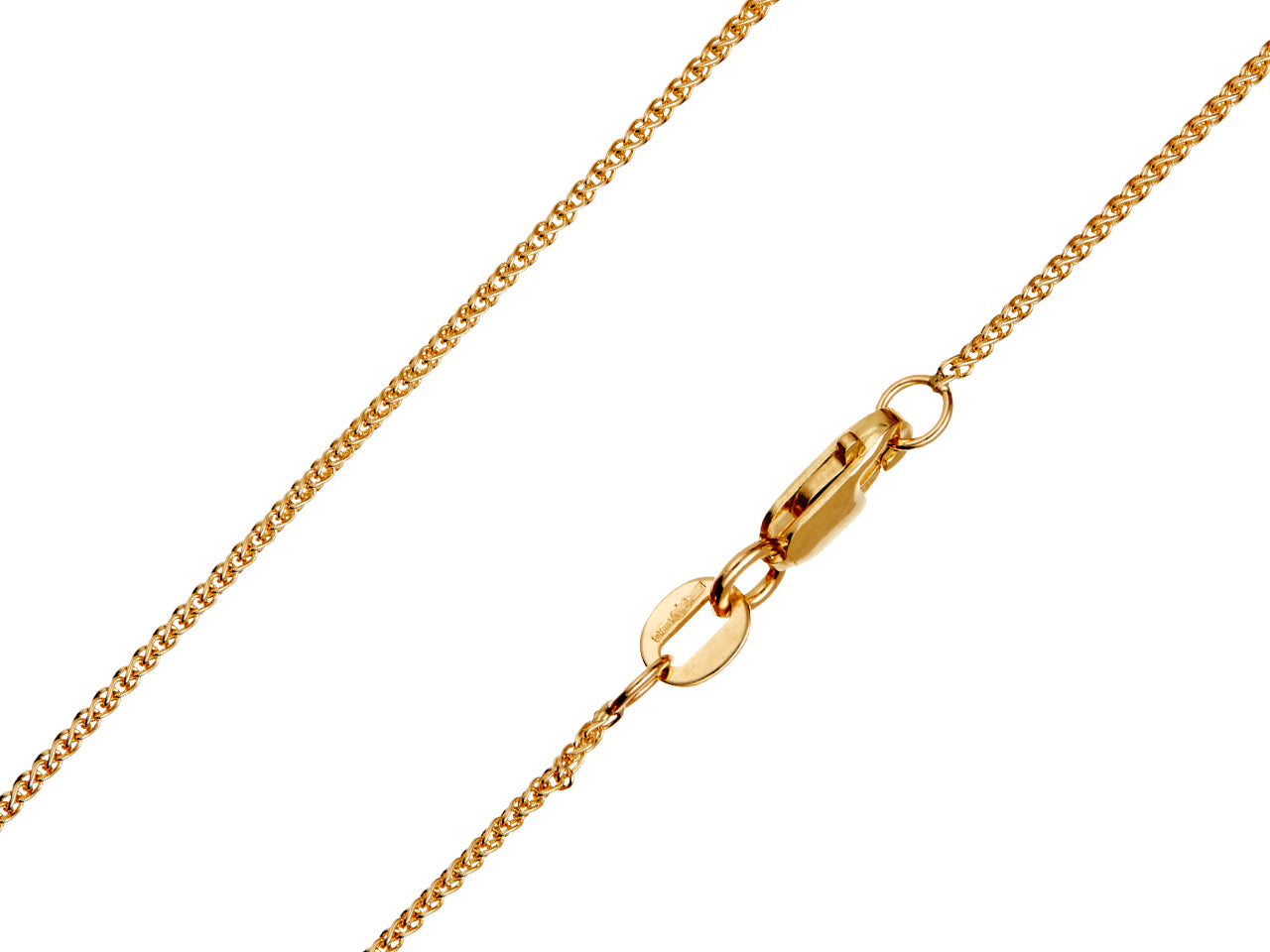 9ct Yellow Gold 1.0mm Spiga Chain