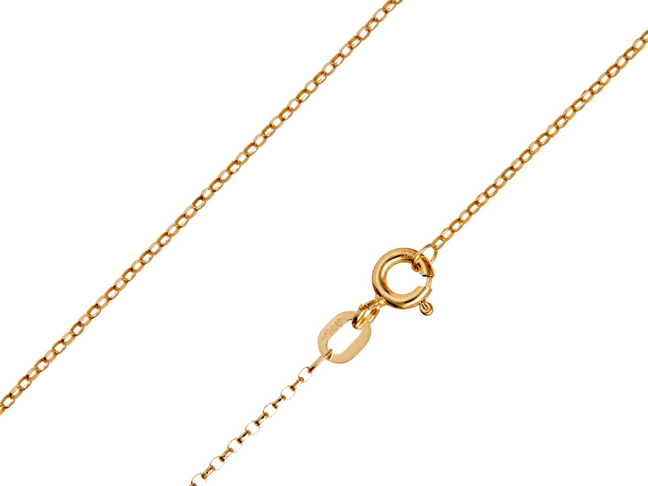 9ct Yellow Gold 1.0mm Diamond Cut Belcher Chain