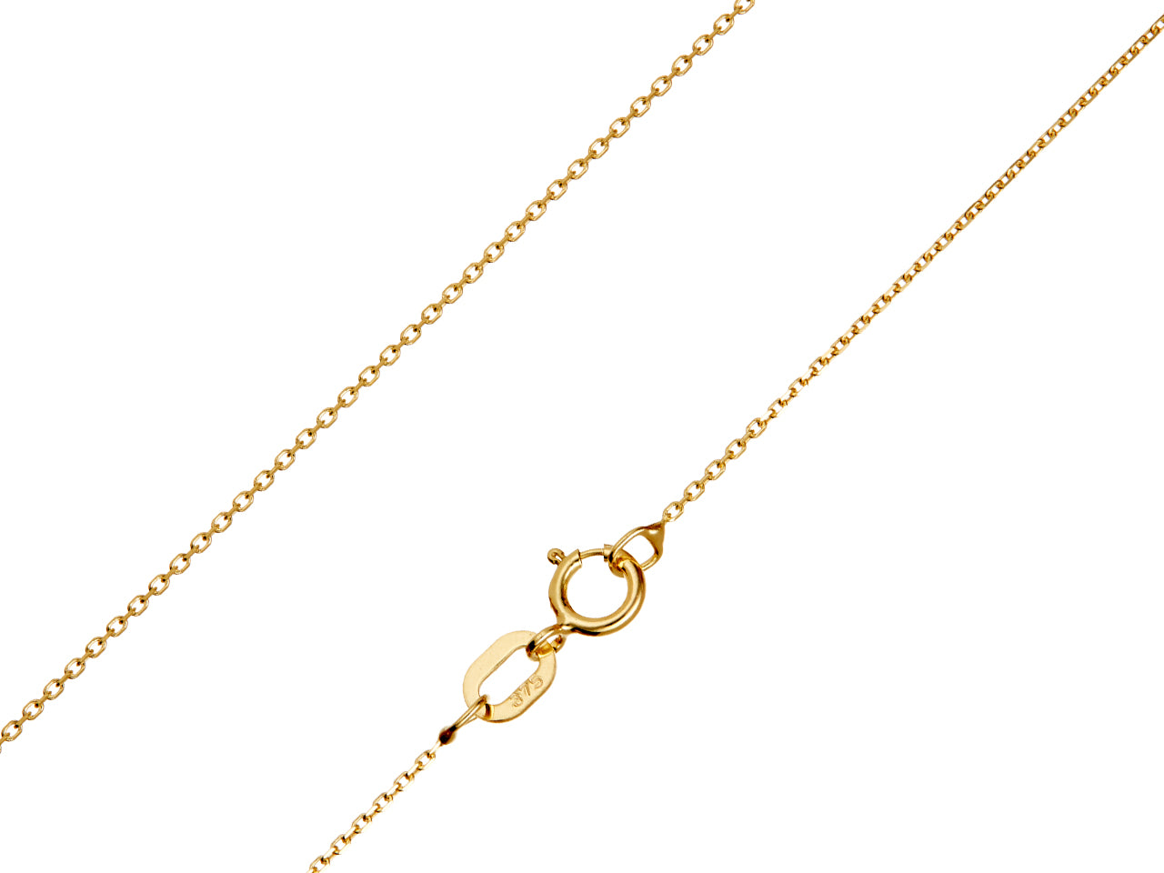 9ct Yellow Gold 0.8mm Belcher Chain