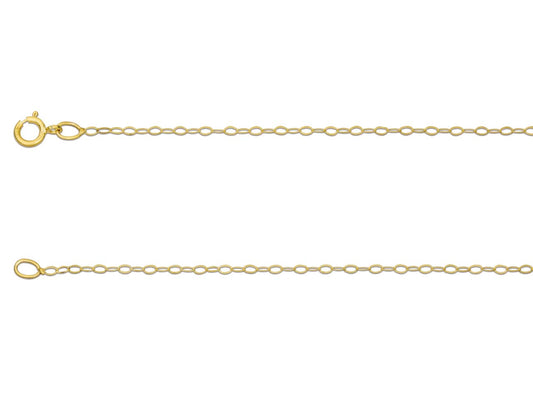 9ct Yellow Gold 1.2mm Trace Chain